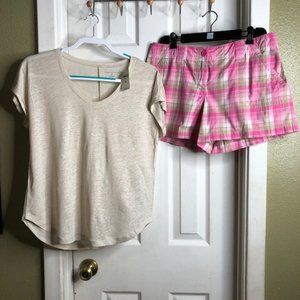 New York & Co Chino Shorts & Loft Top-2 pc bundle